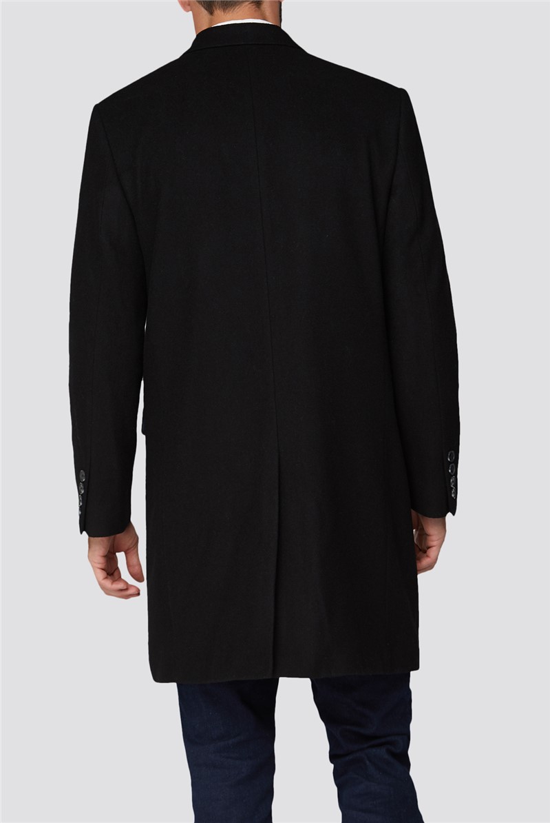 Men black outlet overcoat