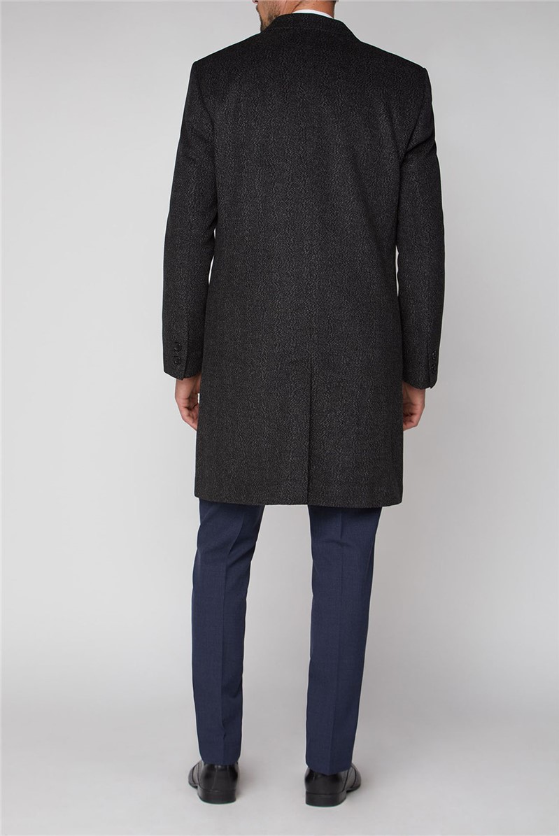  Grey Textured Overcoat