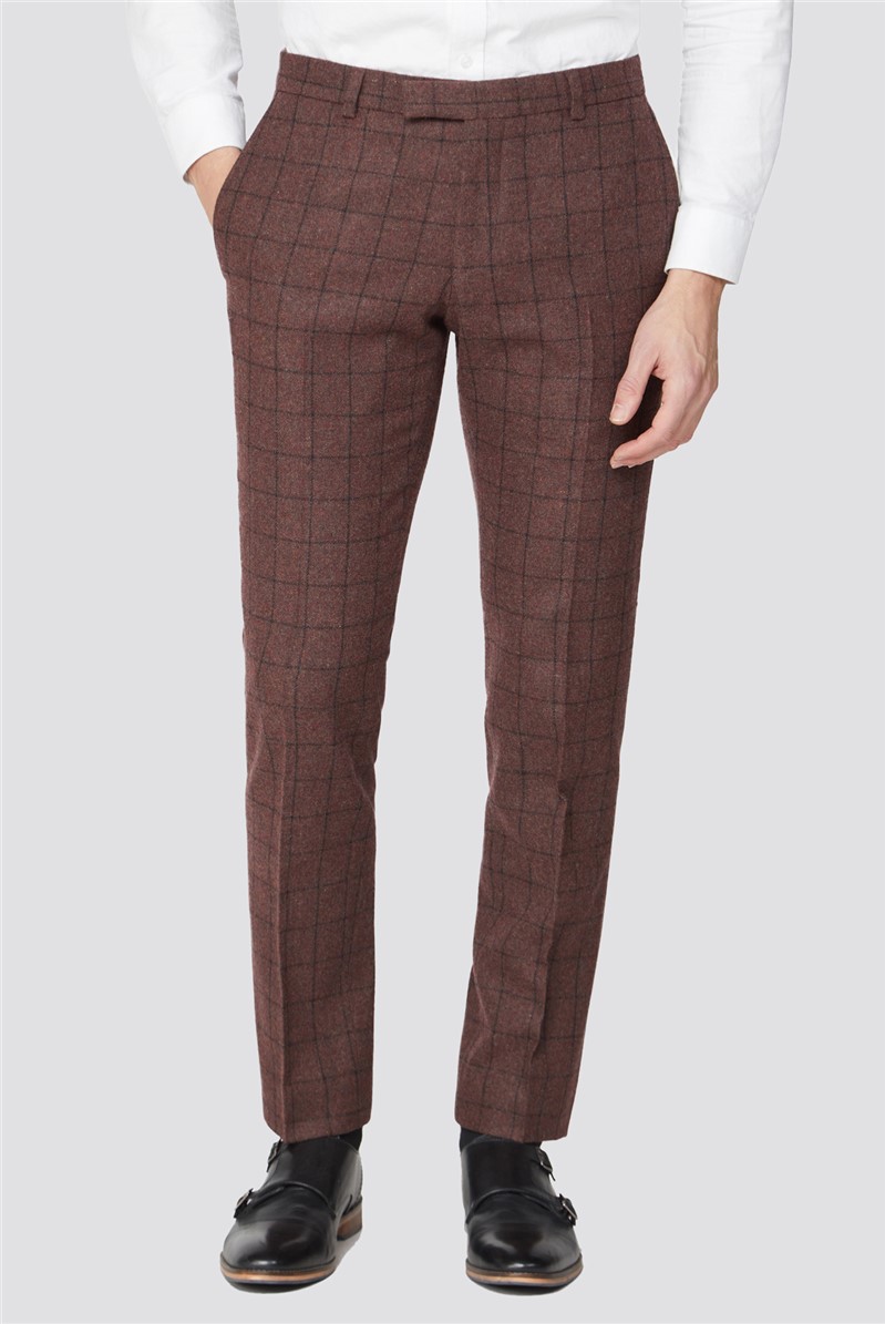 Broken Stitch Lancashire Check Slim Fit Suit Trousers - Matalan