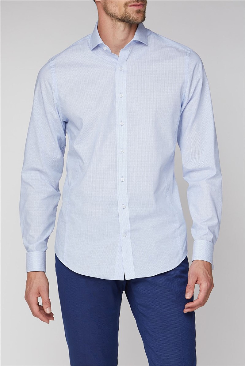  Brit Blue Dobby Stripe Shirt