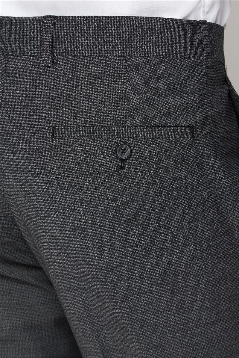  Charcoal Semi Plain Slim Fit Trouser