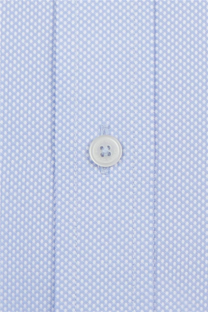 Jeff Banks Bespoke | Light Blue Texture Mens Shirt | Suit Direct