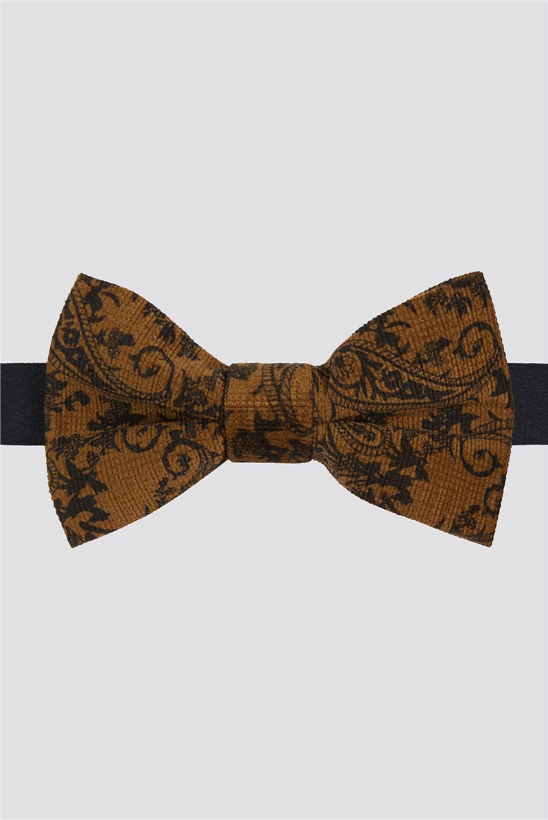  Gold Baroque Paisley Bow Tie