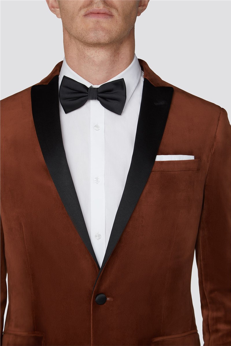 Limehaus Copper Slim Fit Mens Velvet Blazer Suitdirect.co.uk