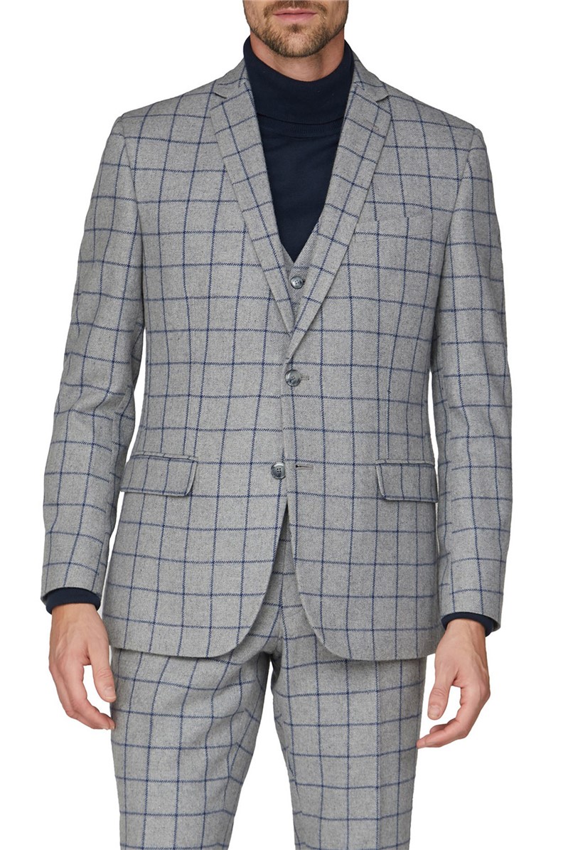  Grey Windowpane Heritage Tweed Jacket