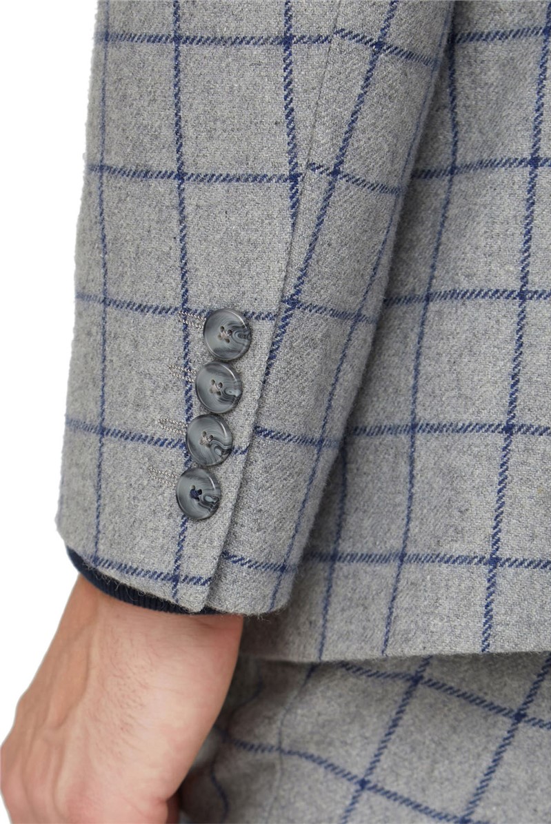  Grey Windowpane Heritage Tweed Waistcoat