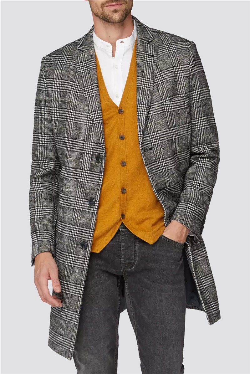 Jack & jones originals check outlet overcoat