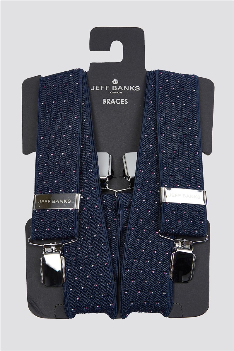  Navy Fleck Braces