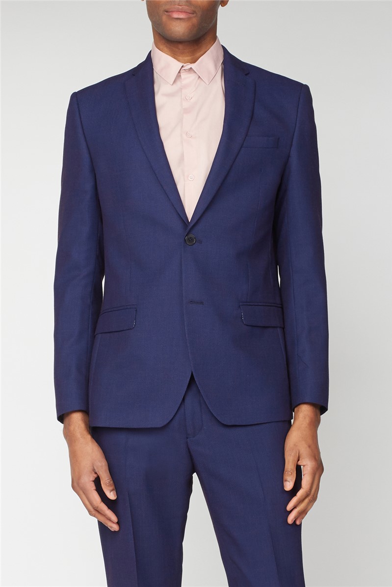 Limehaus | Men's Navy Rust Texture Slim Suit | Suit Direct