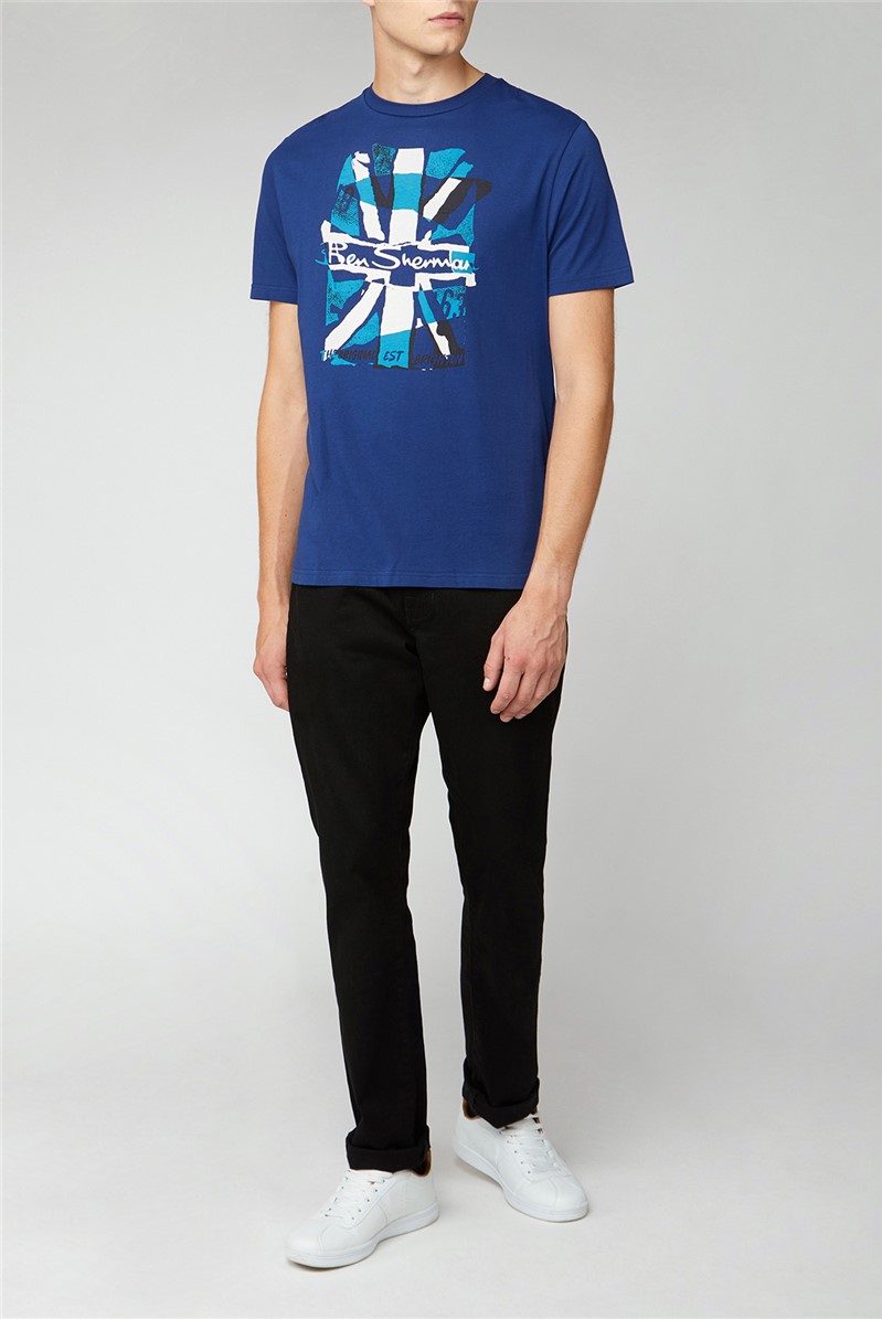 Collage Union Jack Graphic Print T-Shirt