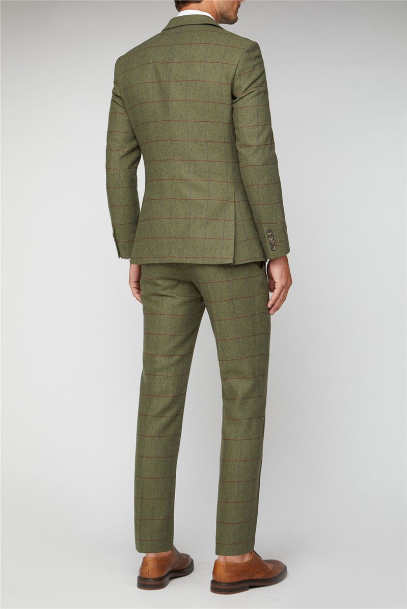  Green Heritage Check Tailored Fit Waistcoat