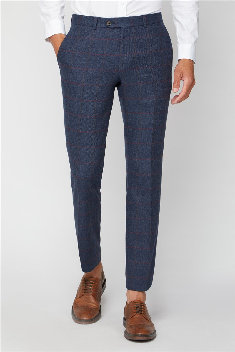 Ted Baker | Ted Baker Airforce Check Slim Fit Suit Trousers - MENSWEARR