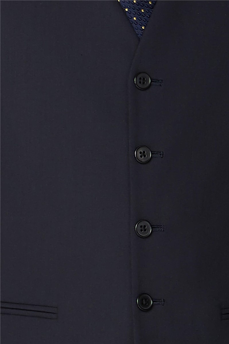 Limehaus | Mens Plain Navy Blue Slim Fit Suit | SuitDirect.co.uk