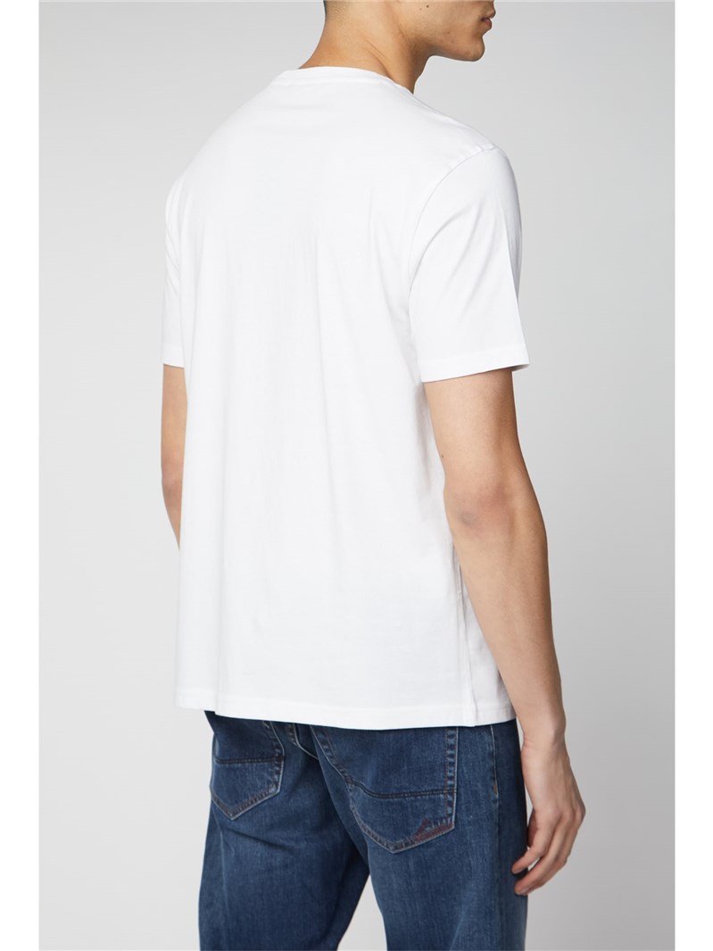 Ben Sherman | White Tropical Target Tee | SuitDirect.co.uk