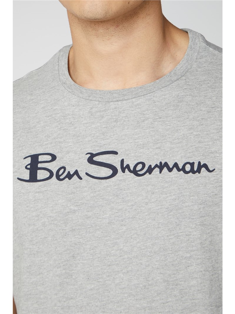 Ben Sherman | Grey Signature Logo Tee | SuitDirect.co.uk