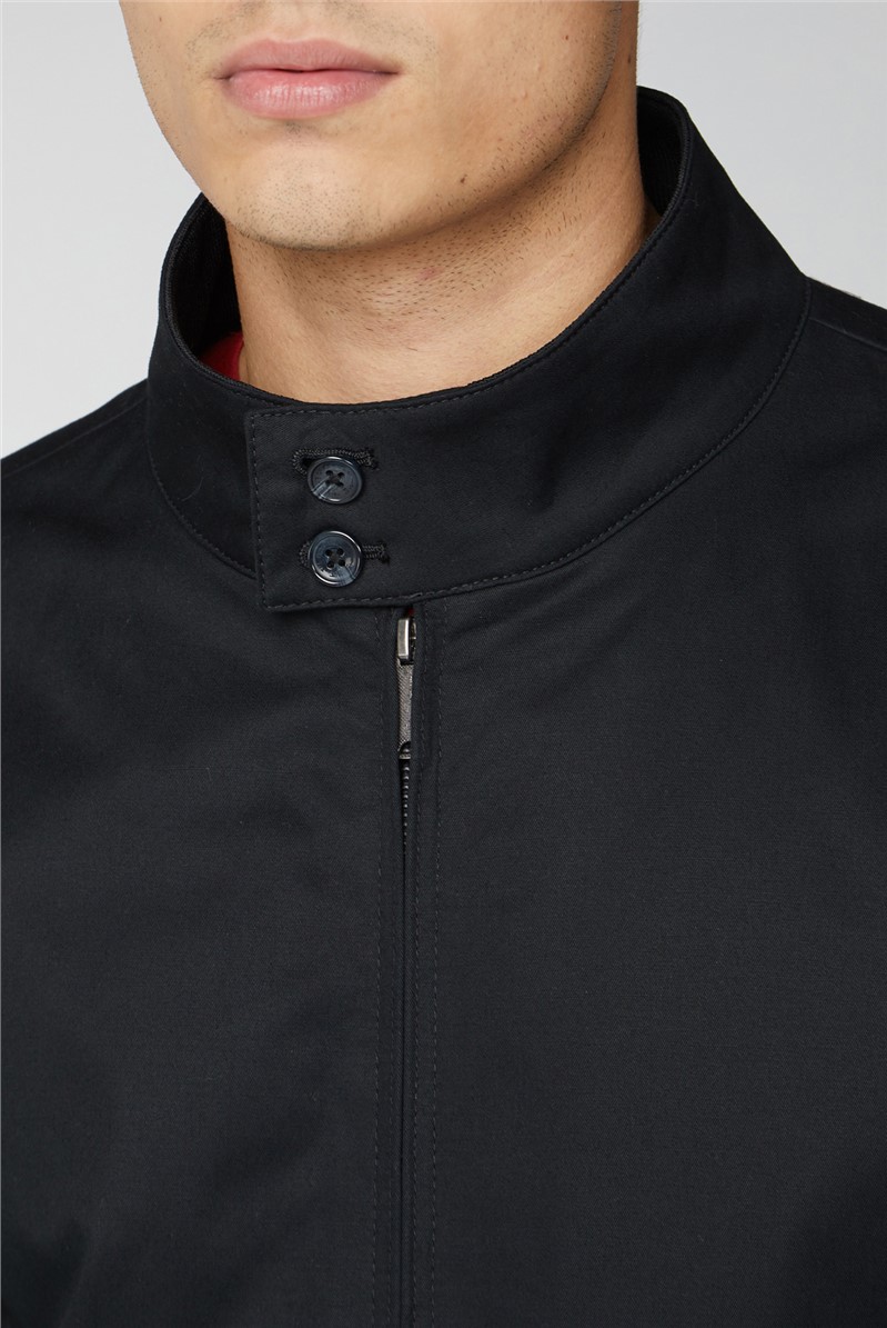 Ben Sherman | Black Harrington Jacket | SuitDirect.co.uk