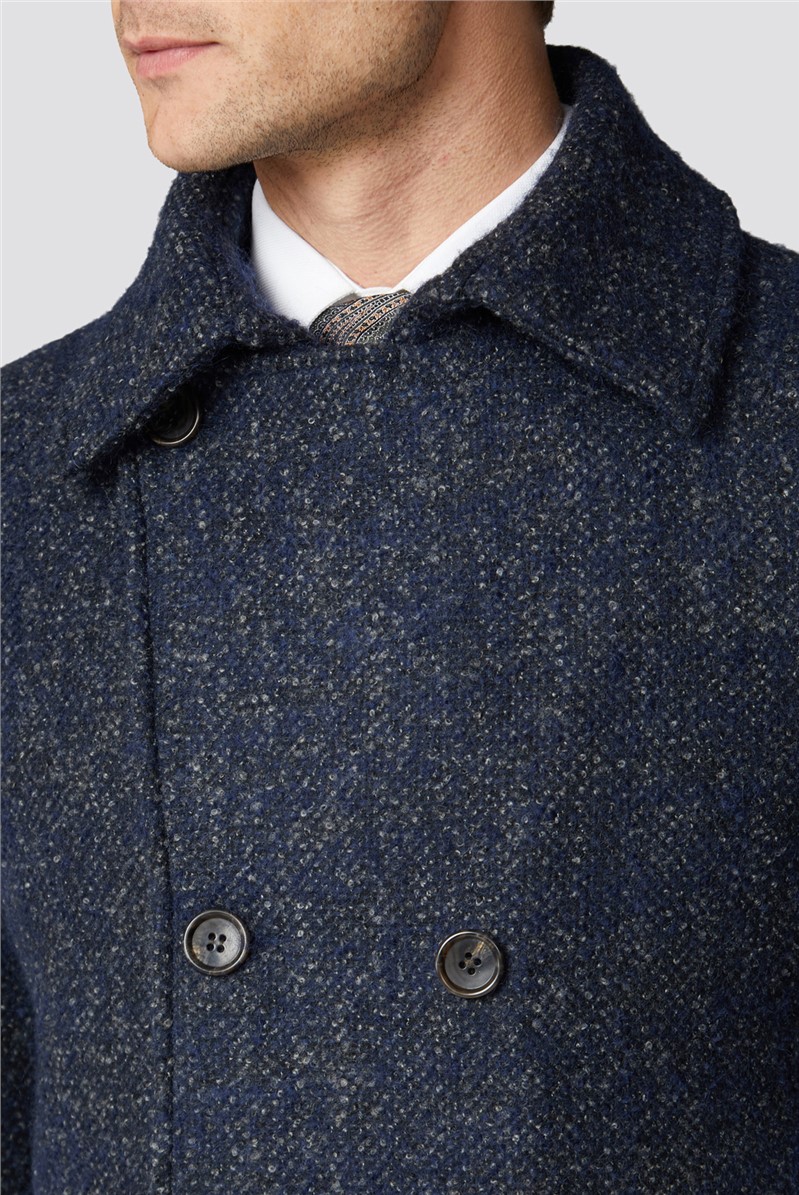  Double Breasted Donegal Pea Coat