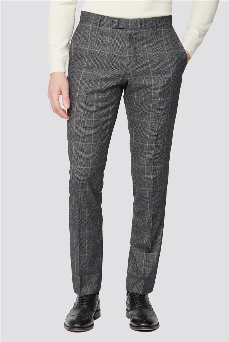 Racing Green | Men's Grey Heritage Check Suit | Suit Direct