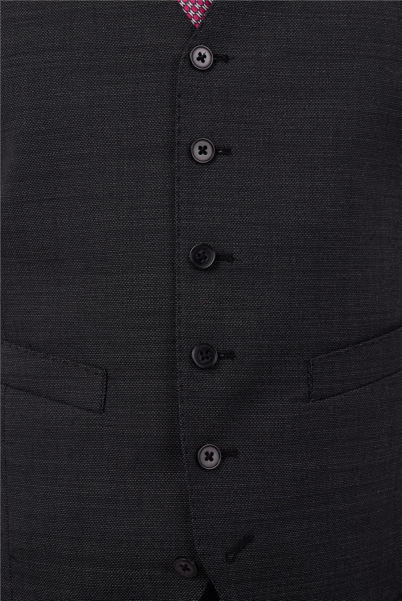 Jeff Banks Classic Fit Charcoal Texture Travel Suit Jacket