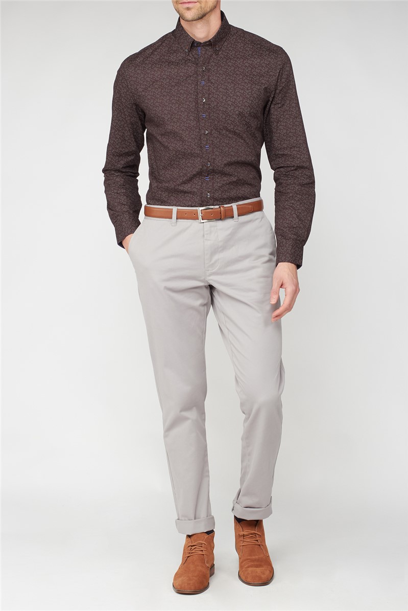 Jeff Banks | Mens Grey Stretch Chinos | SuitDirect.co.uk