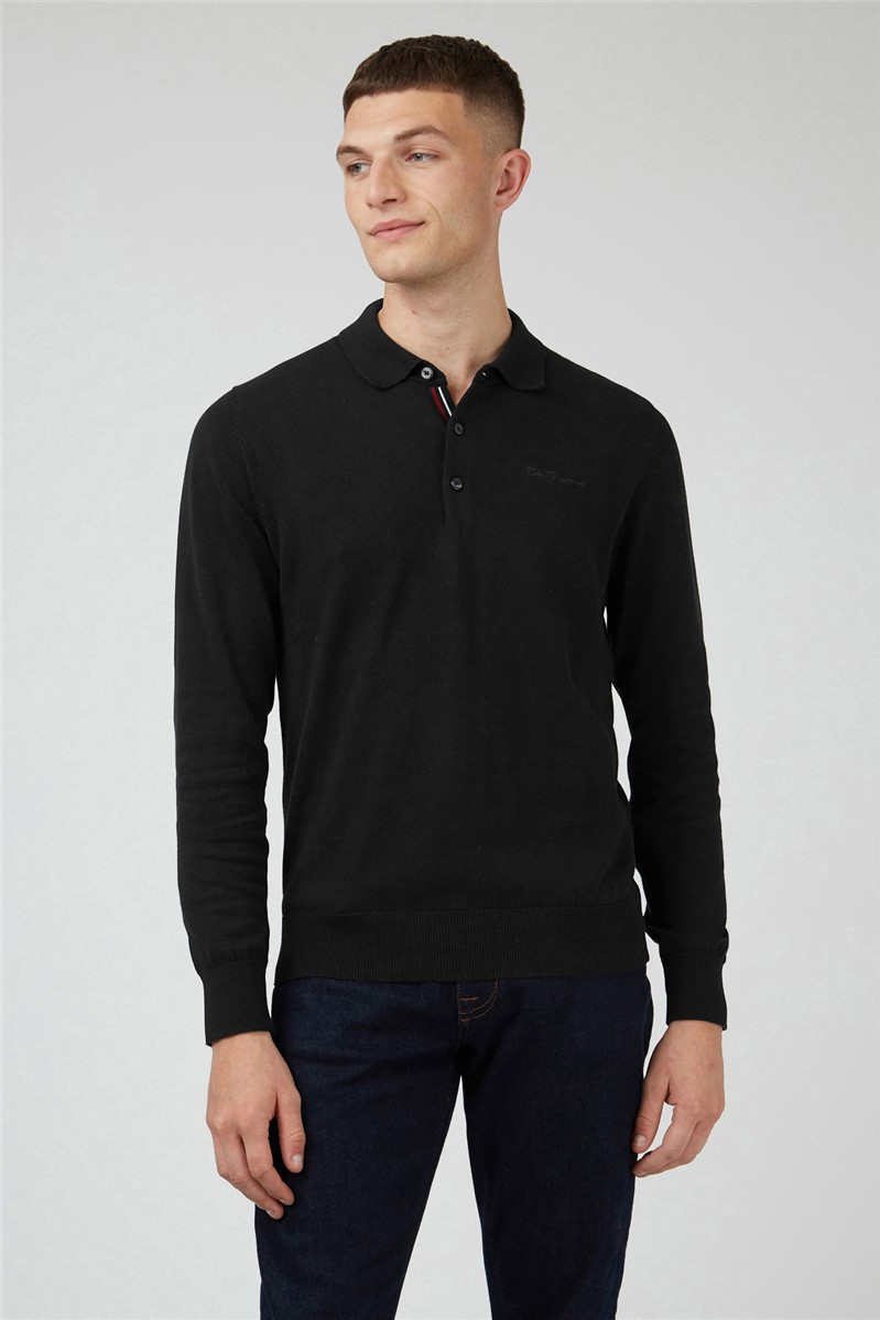   Long Sleeve Knitted Polo