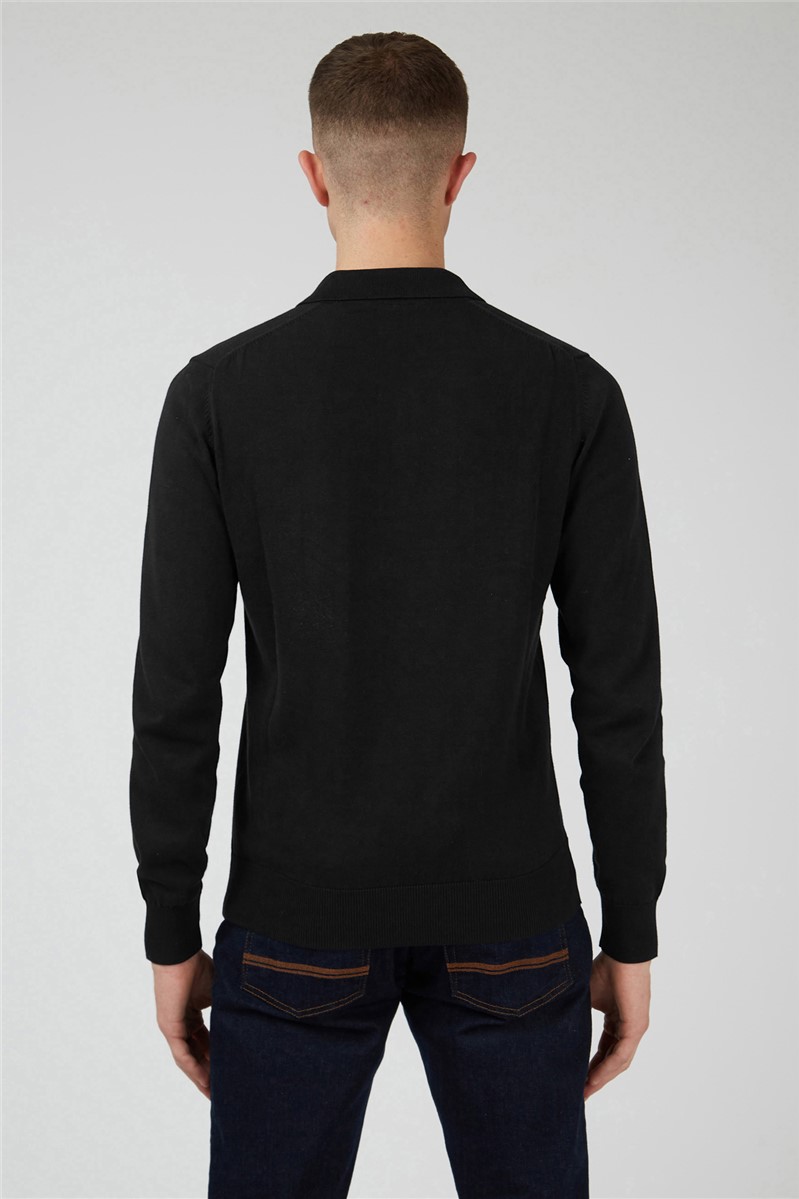   Long Sleeve Knitted Polo