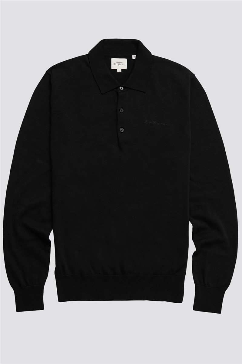   Long Sleeve Knitted Polo