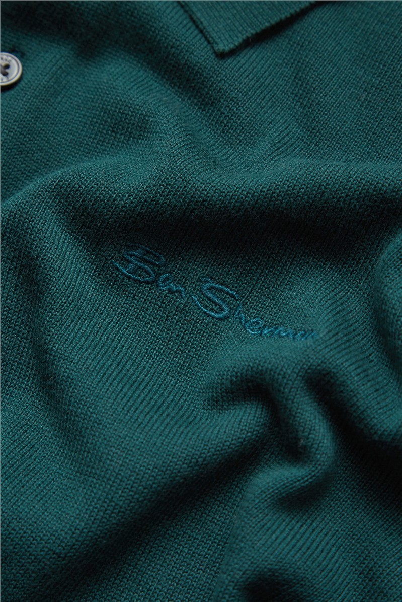 Ben Sherman Long Sleeve Knitted Polo Shirt