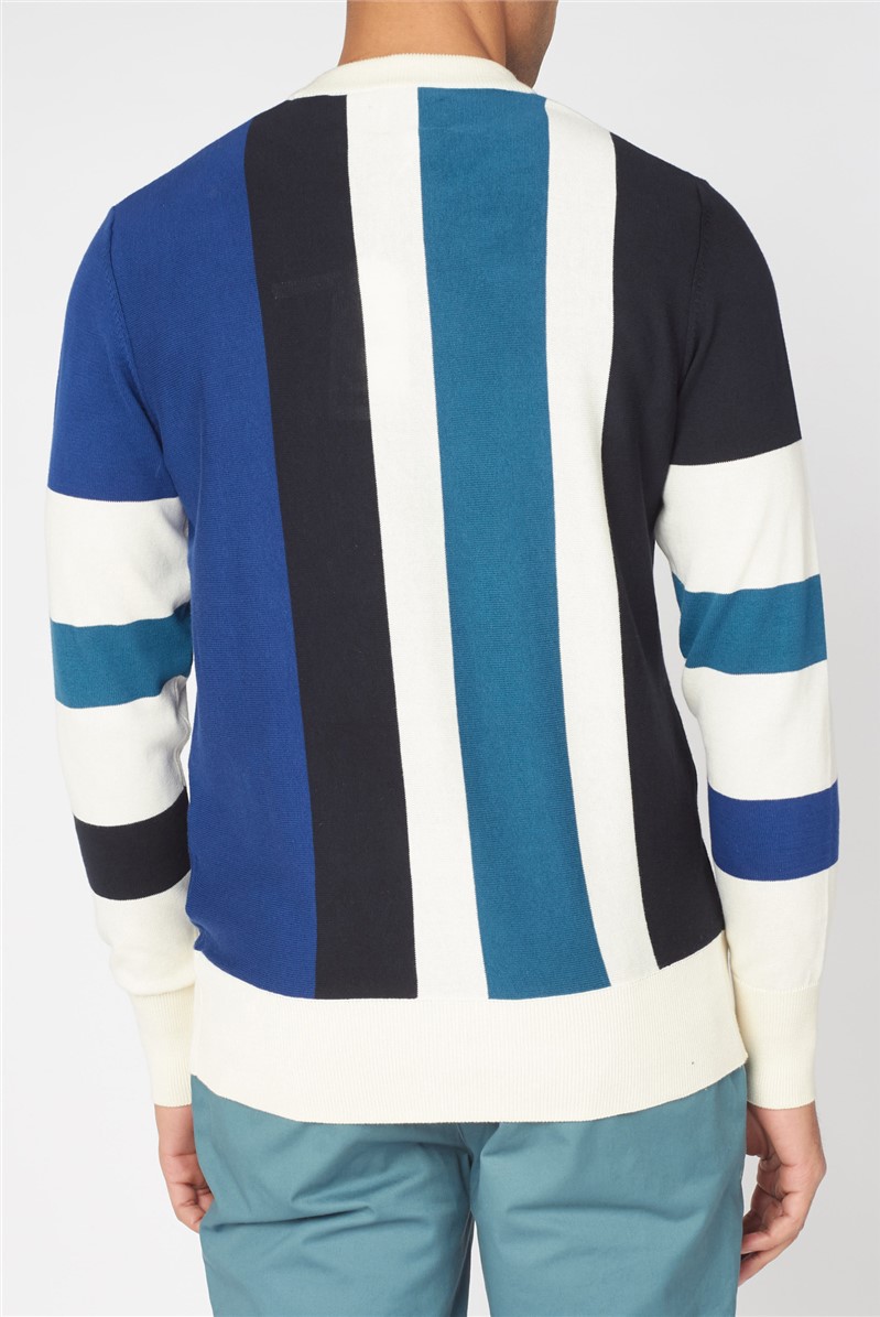 Ben Sherman | Men's Vertical Stripe Crew Jumper | Suit Direct