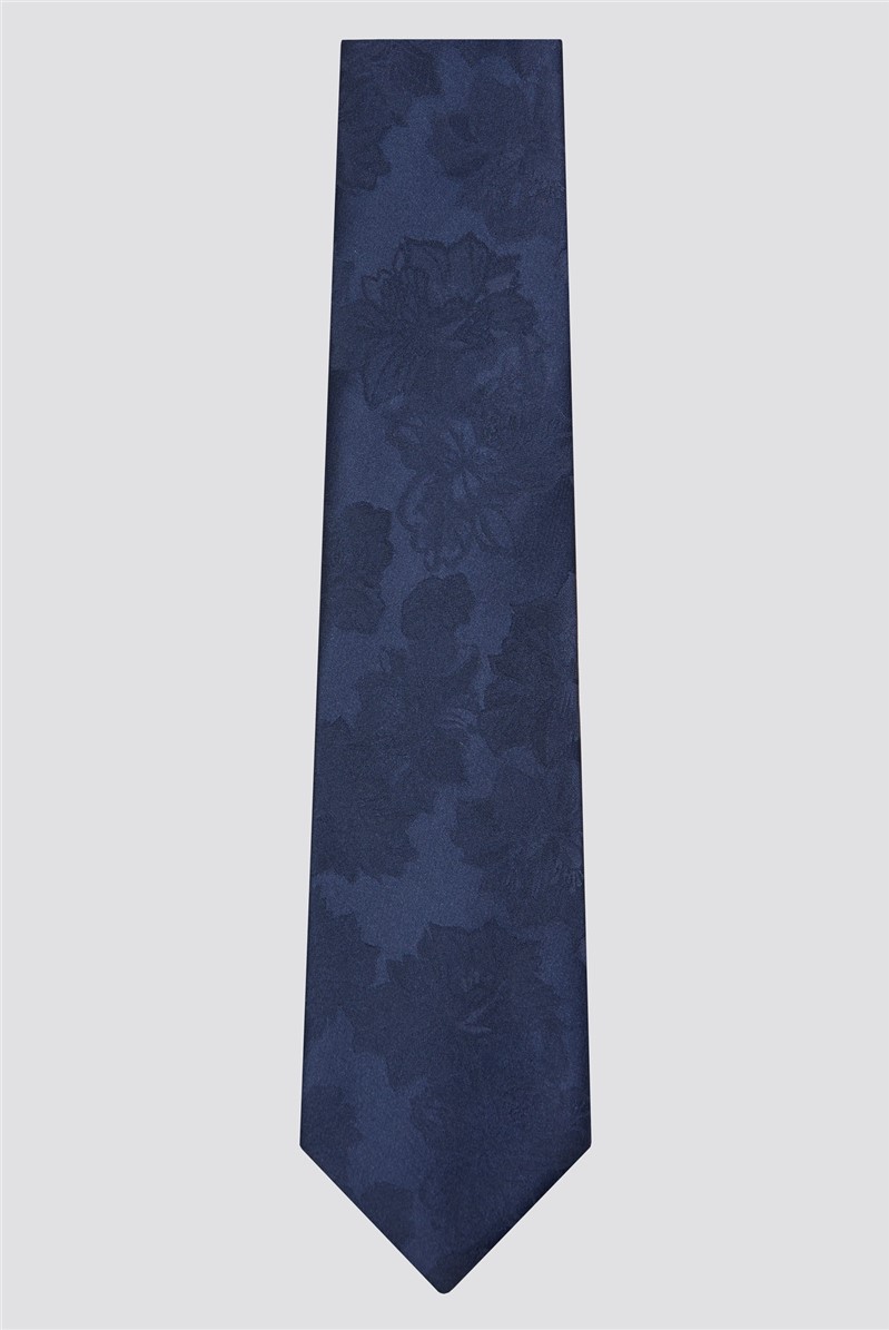 Tie FLORAL  Navy