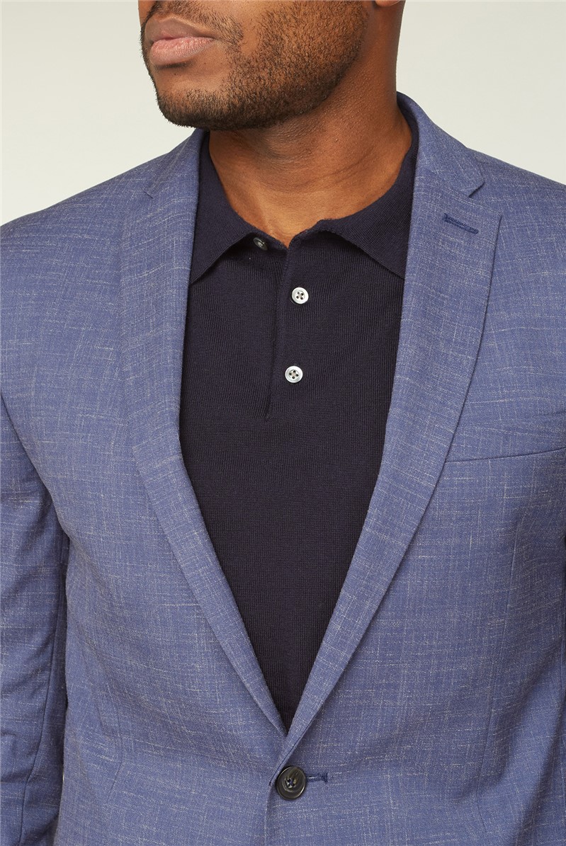  Mid Blue Fleck Suit Jacket