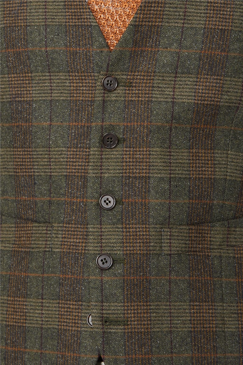  Green Heritage Tweed Waistcoat