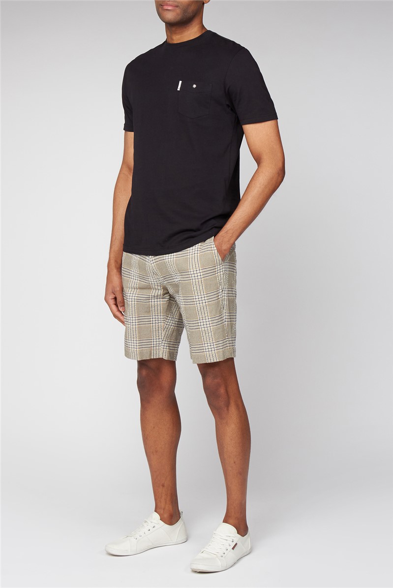 Mens smart clearance checked shorts