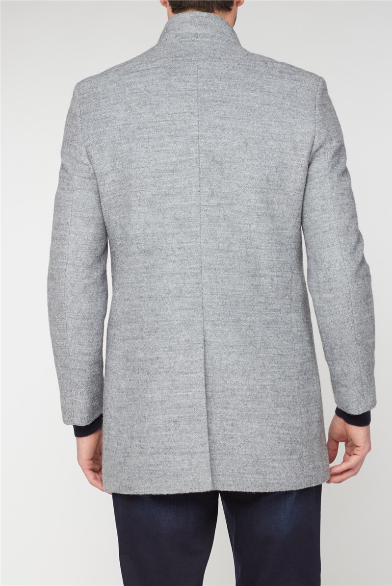 Mens grey outlet wool car coat