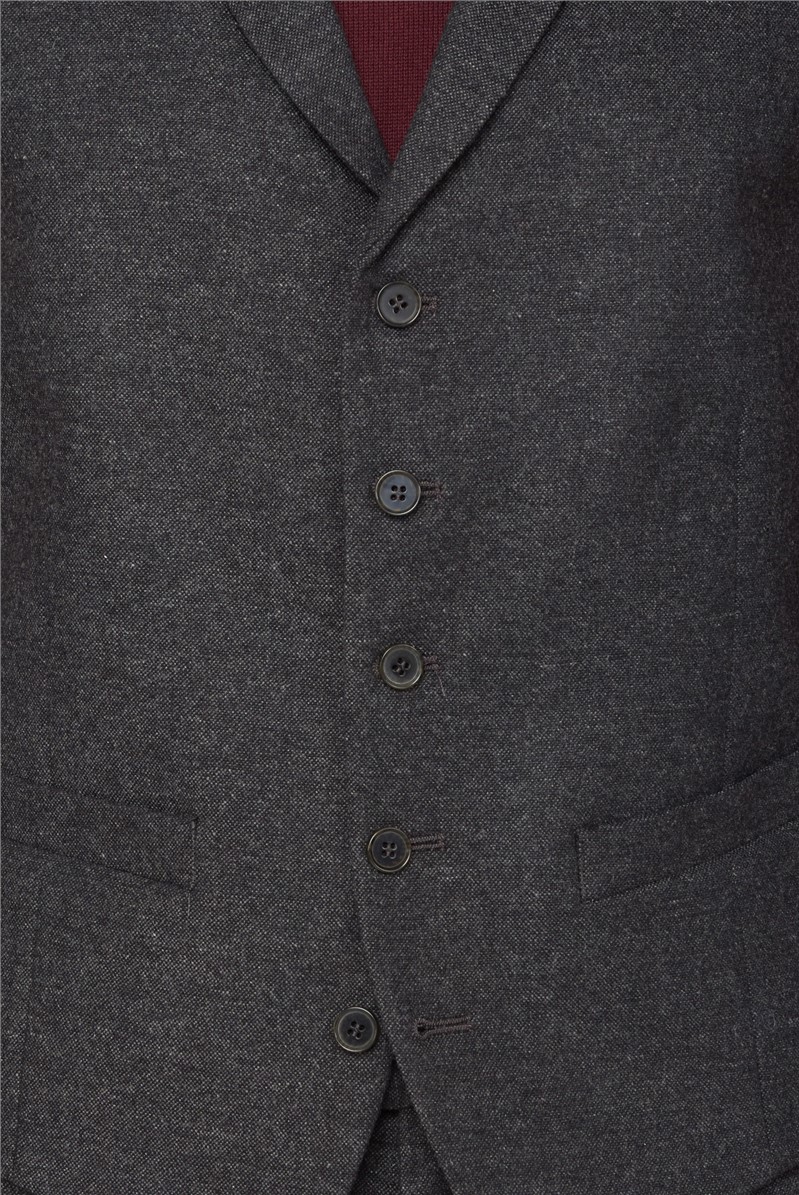 Limehaus | Men's Grey Donegal Slim Waistcoat | Suit Direct