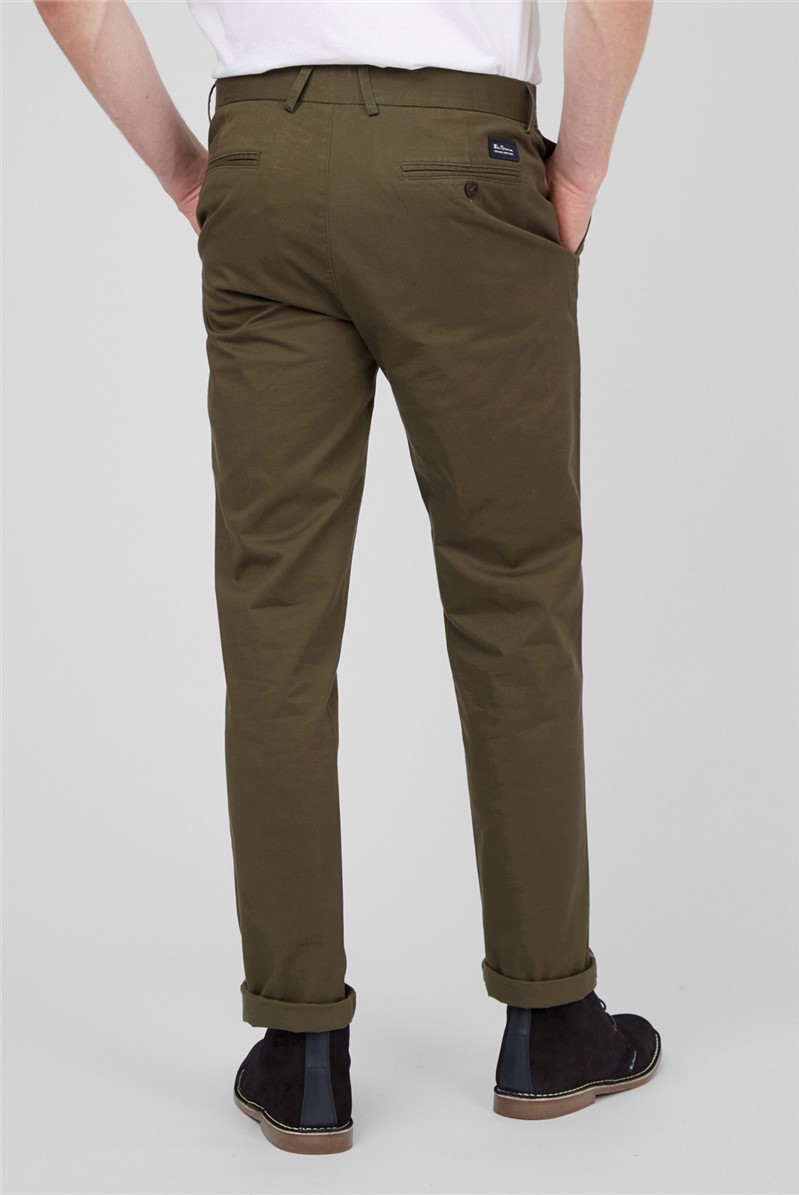  Dark Green Signature Slim Stretch Chino