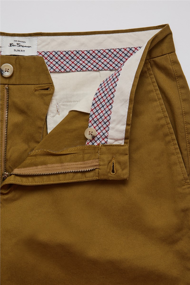 Ben Sherman Men's Slim Stretch Chino Pants - Flat Front, Casual & Comfortable