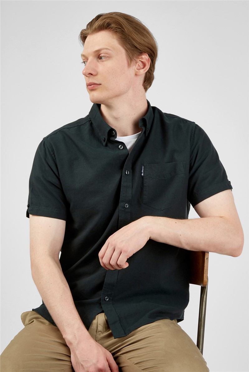  Dark Green Organic Cotton Oxford Shirt