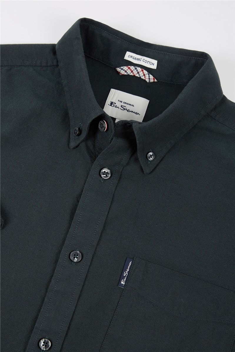  Dark Green Organic Cotton Oxford Shirt