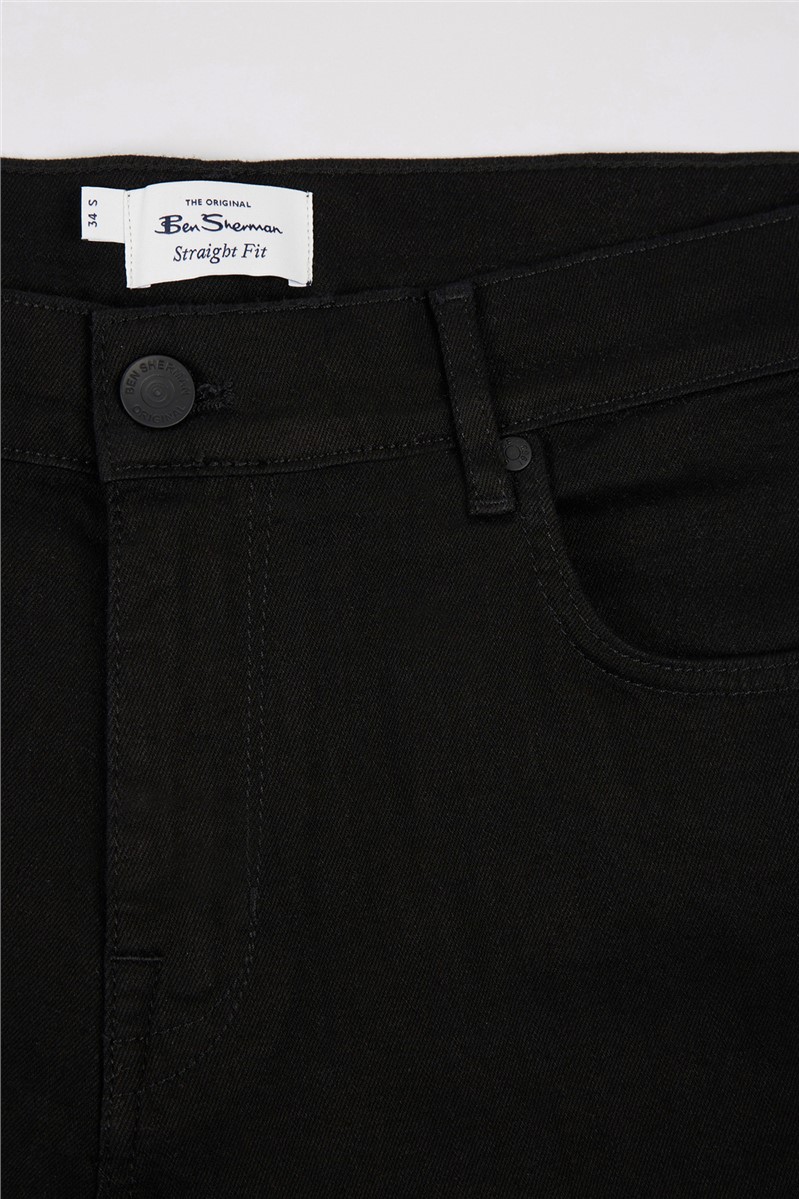 Ben Sherman | Men's Straight Black Jeans | Suit Direct