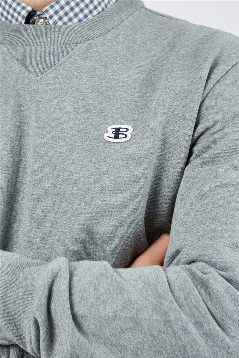 'B' Logo Regular Fit Crew Neck Sweatshirt