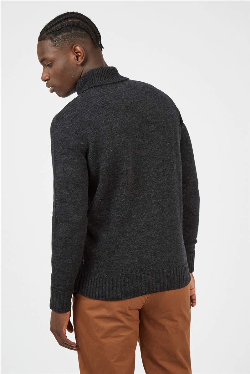 Ben Sherman Patterned Roll Neck Jumper 
