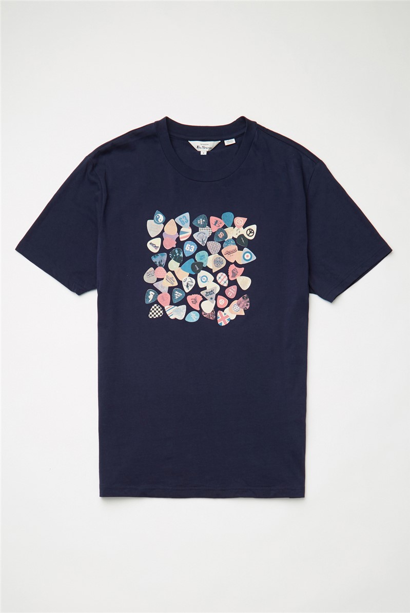  Marine Blue Vintage Plectrum T-Shirt