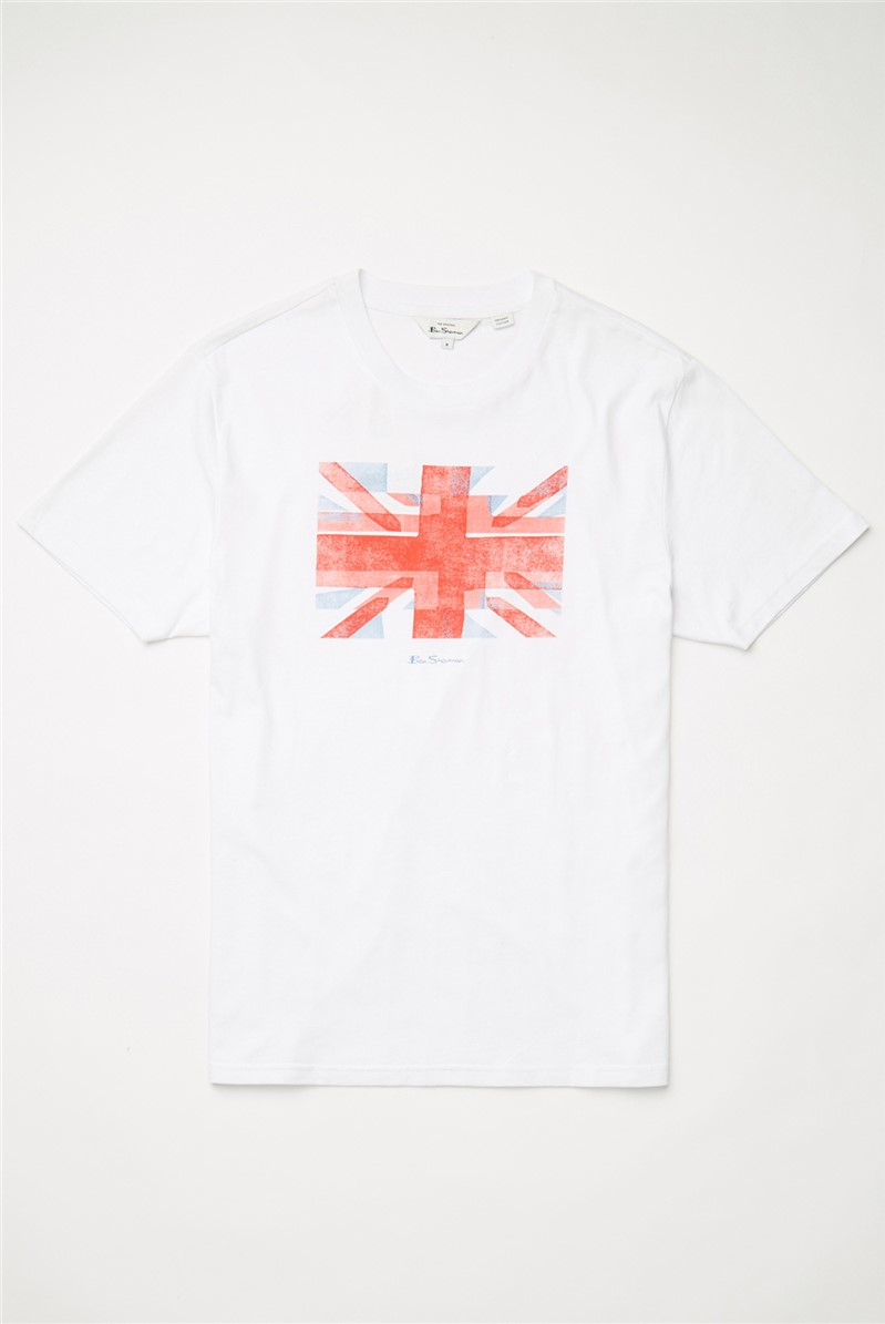  White Painted Union Jack T-Shirt