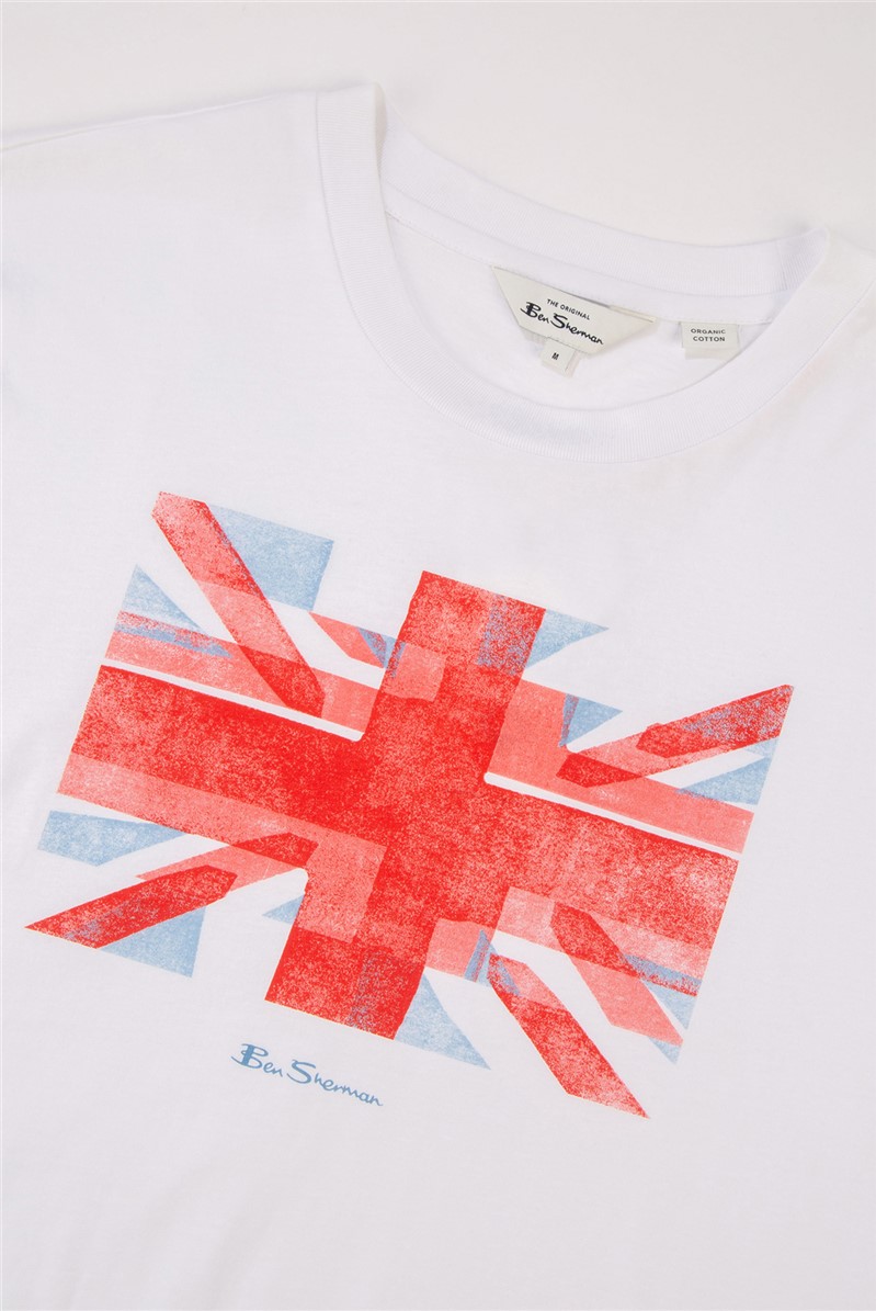  White Painted Union Jack T-Shirt