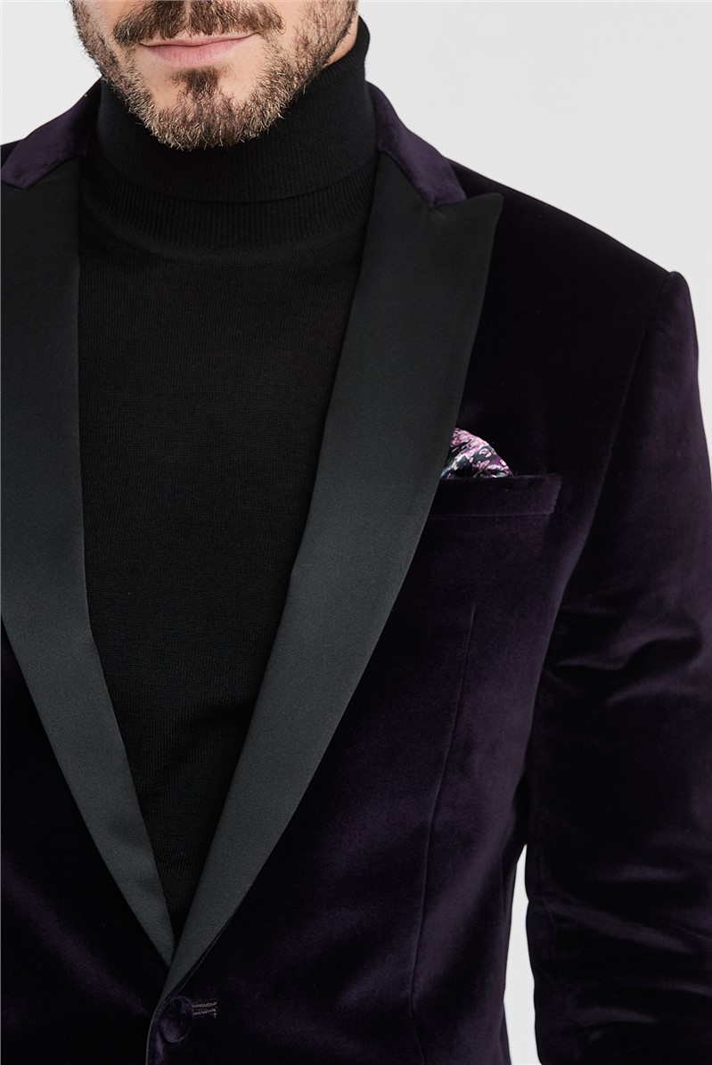 berry velvet jacket