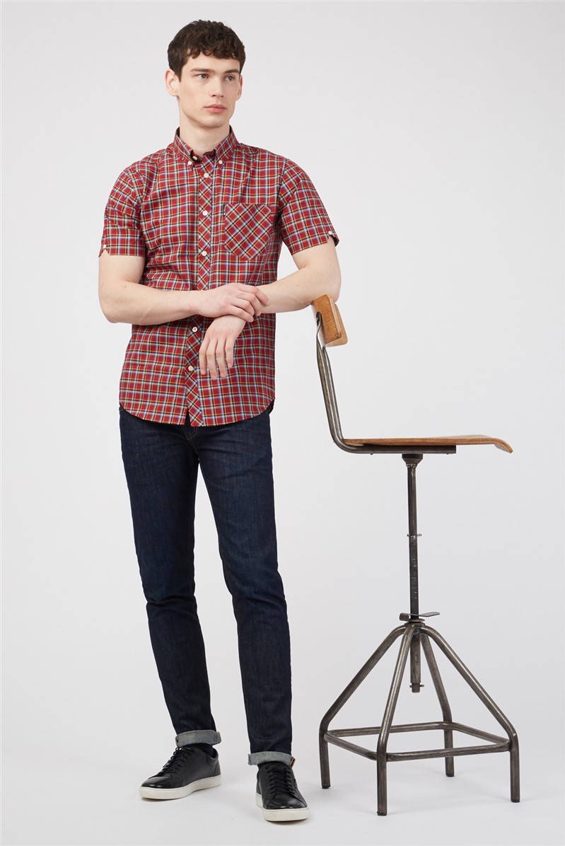  Regular Fit Short Sleeve Check Shirt