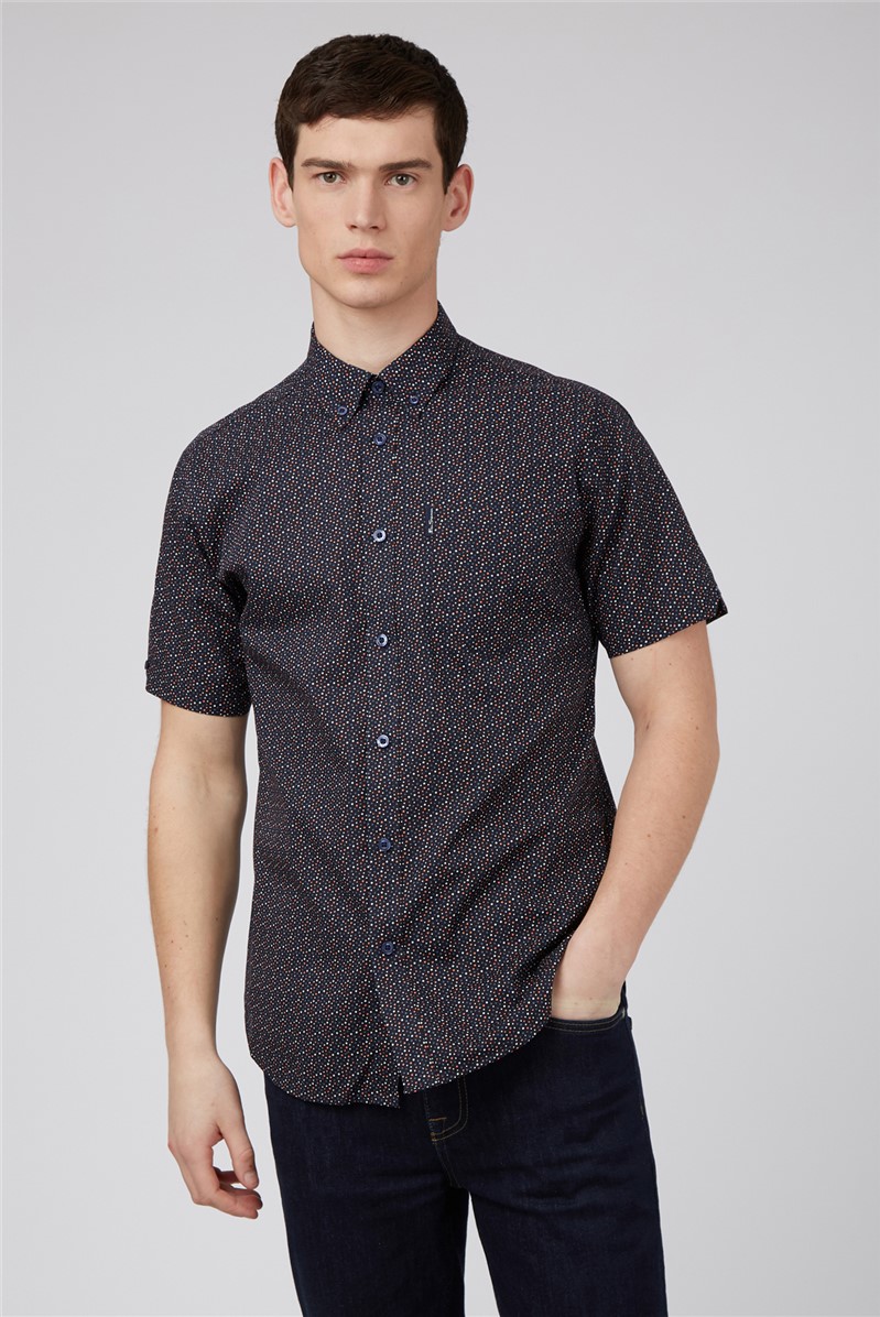  Short Sleeve Spot Print Shirt