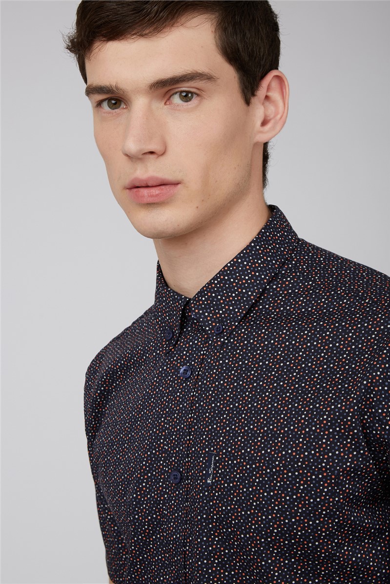  Short Sleeve Spot Print Shirt