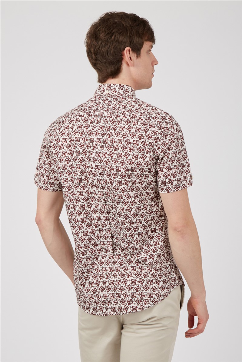  Regular Fit Retro Print Shirt